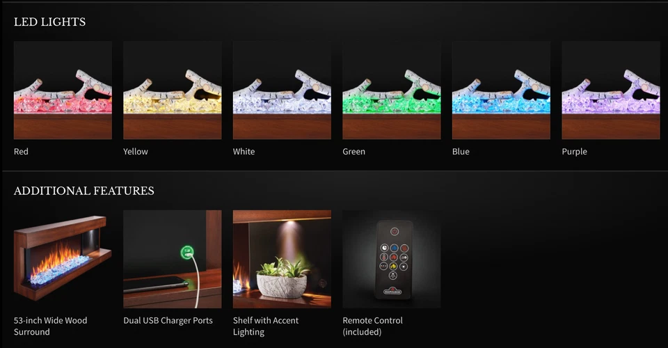 Napoleon Stylus Steinfeld Wall Hanging Electric Fireplace, NEFP32-5320BW - Image 4 of 4