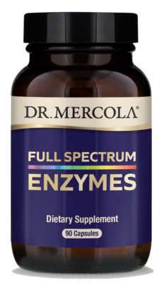 Dr. Mercola Full Spectrum Enzyme 90 Capsules, NEW