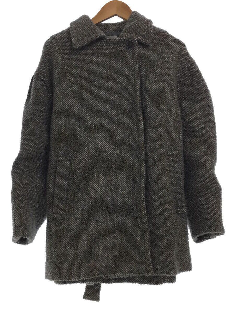 Clane 21Aw Mix Loop Tweed Box Coat 2 Wool Gry Plain 11101 Clane 21Aw Mix Loop Tweed Box Coat 2 Wool Gry Plain 11101