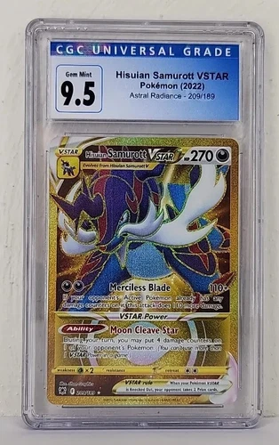 Hisuian Samurott VSTAR 209/189 Astral Radiance 2022 Pokemon CGC 9.5 💎 Mint Slab