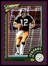 2022 Panini Classics #106 Terry Bradshaw Timeless Tributes Purple #/50
