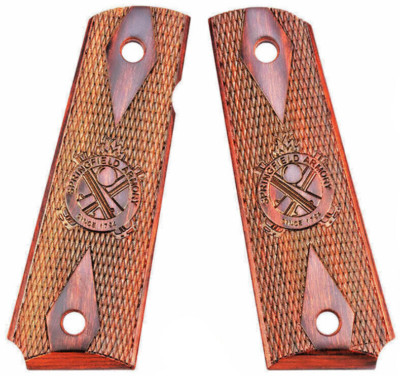 Original  Springfield Armory Factory 1911 Crossed Cannon Cocobolo Grips