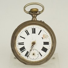 Rare Antique Silver Pocket Watch Men's no fusee duplex chronometer repeater RAR
