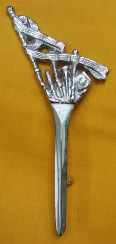 Scottish Kilt Pin Various Design Chrome/Highland Kilt Pins Metal 4''/Pin Brooch - Picture 19 of 36