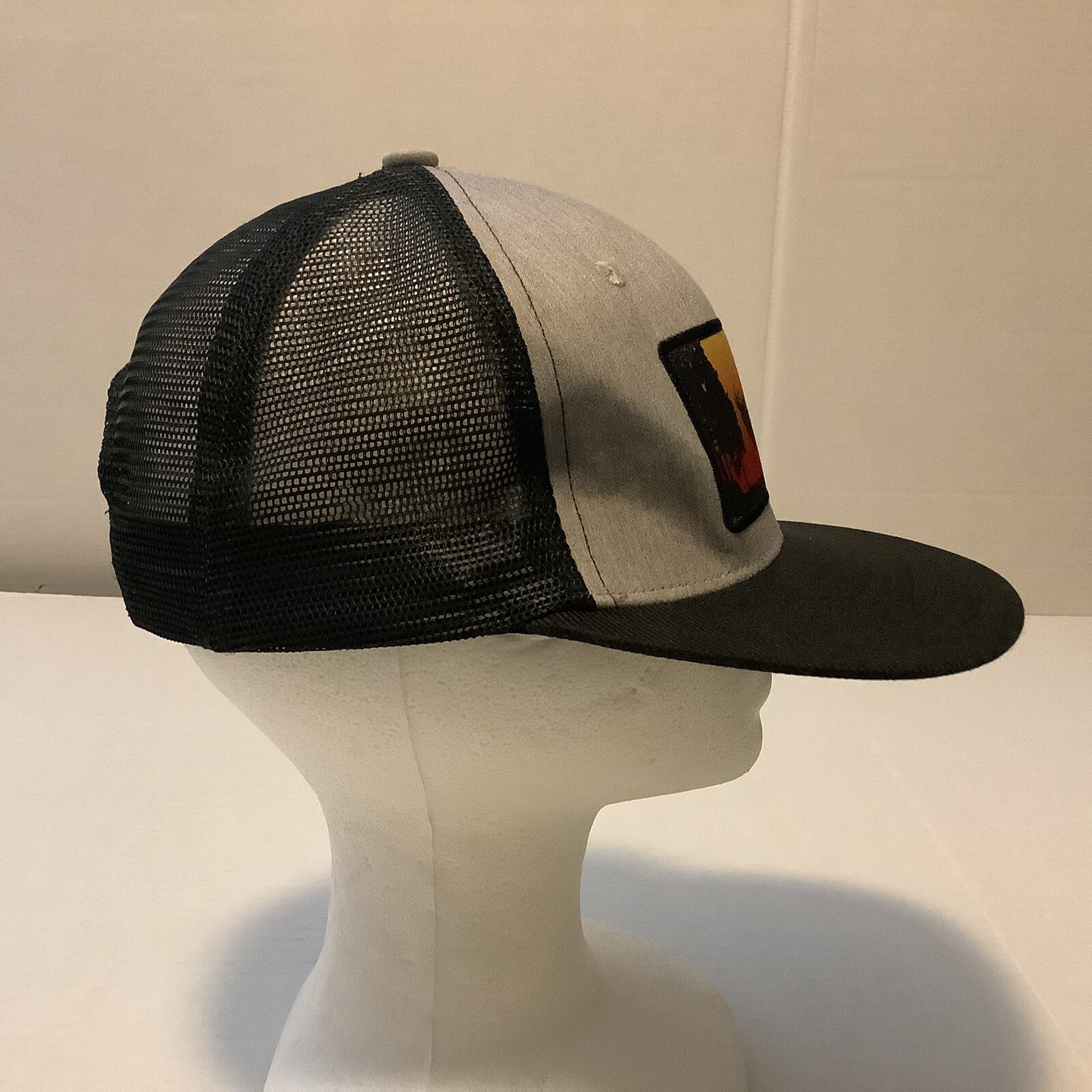 Sunset Elk Patch Trucker Hat HeatherGrey/Black Me… - image 9