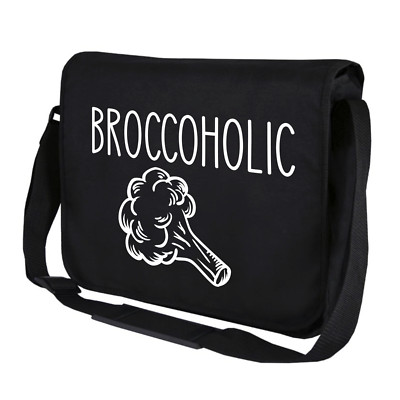 BROCCHOLIC Broccoli Vegan Veggie Food Fun Sayings Funny Fun Messenger Bag