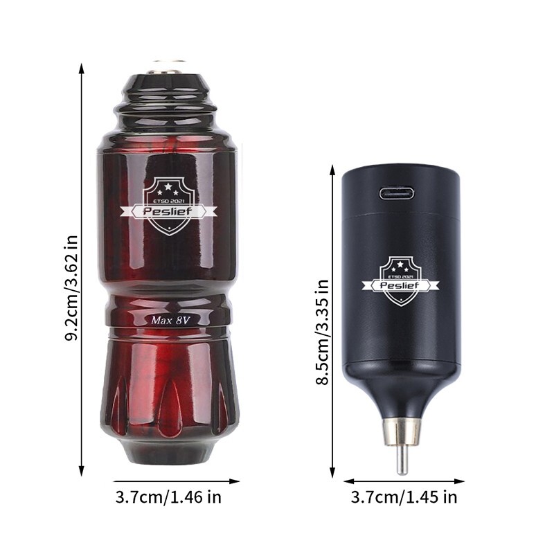 YILONG Wireless Coreless Motor Tattoo Pen – 1200mAh – 3.5mm Stroke – Cartridge Needle Kit
