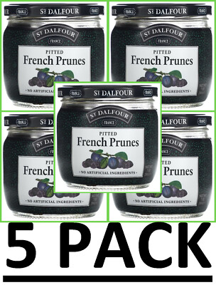 5 PACK - St Dalfour Giant French Prunes Pitted 7 oz (Total 35 oz)