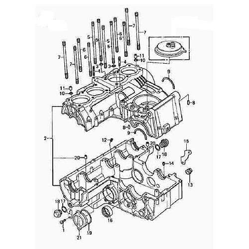 Kit vis allen carter moteur Kawasaki KZ 500 B 1979 1980 1981 Z500