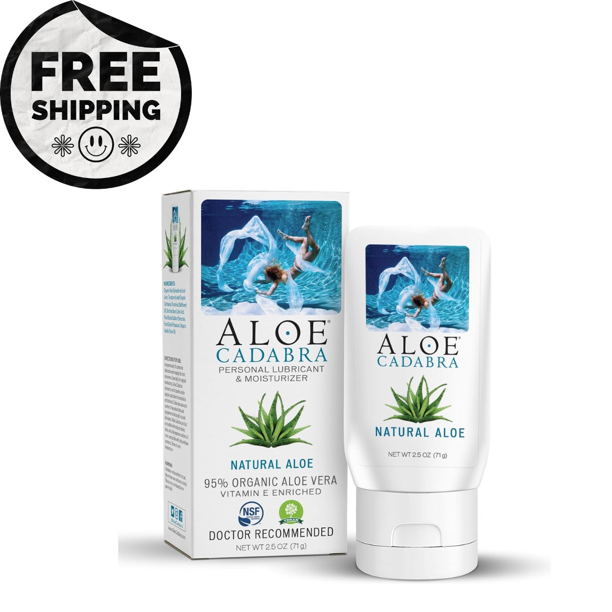 Aloe Cadabra Natural Water Based Personal Lube, Organic Lubricant for Her, Him