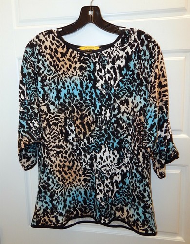 Robe Femme Imprimé Léopard Guépard Multicolore - Coupe Gainante Et Stretch - Taille M Et L