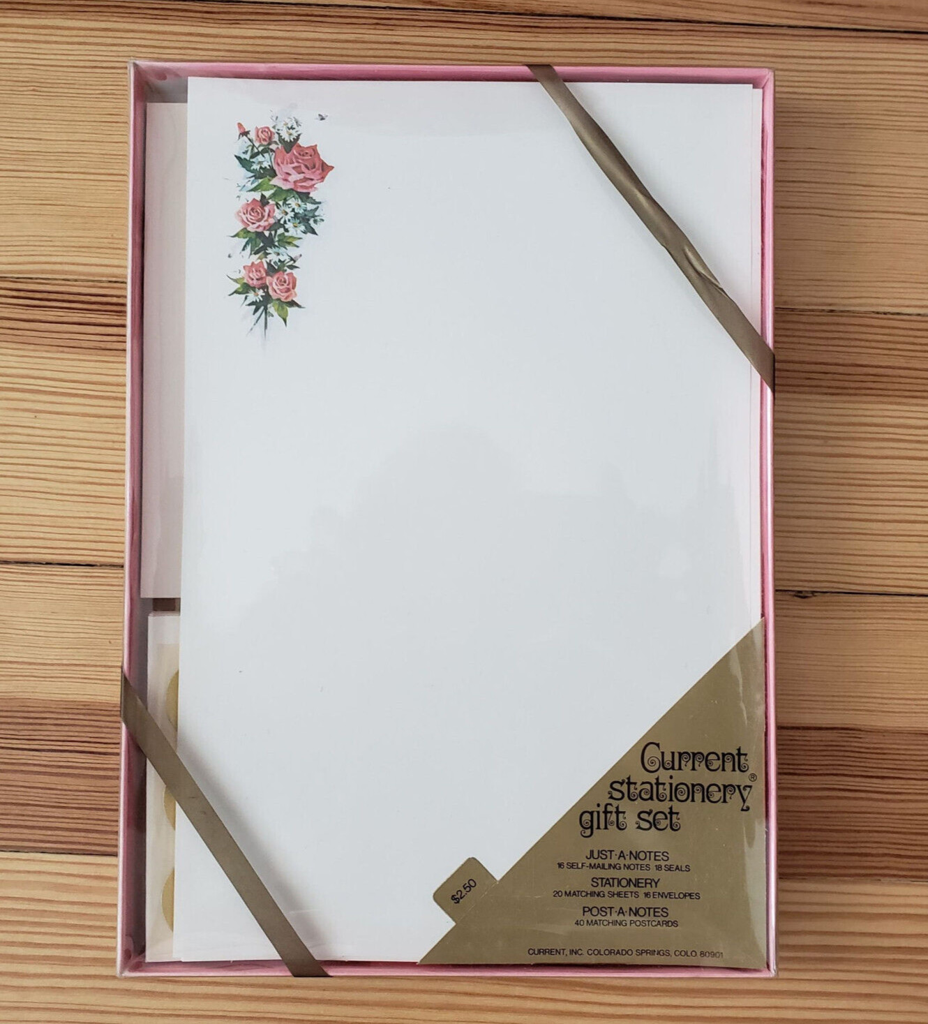 Vtg Current Stationery Gift Set Floral Paper Note Cards Post