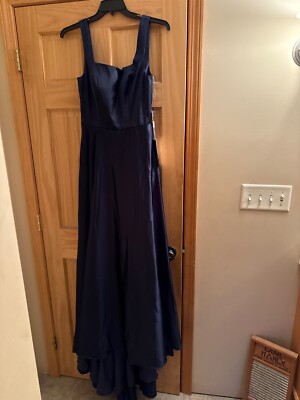 soroity formal dresses Stacees Size 2 Navy Pleated Keyhole NEW Formal Wear Dress-Formal Wear –  Another Season Consignments main image 1