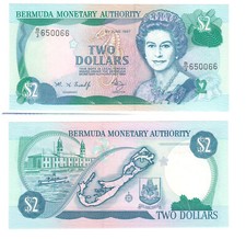 Bermuda 1997 P-40Ab   2 Dollars GEM Crisp Unc!