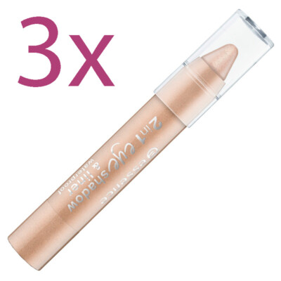 3 Stk. 2 in1 Eyeshadow & Liner Waterproof essence Peach Perfect (756604-3)