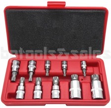 10pc Xzn Triple Square 12 Point Spline Star Bit Tamper-proof 4 Bmw Benz Vw Audi