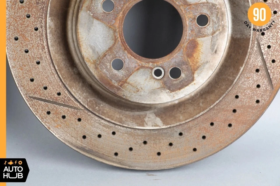 04-11 Juego de discos de rotor de freno trasero izquierdo y derecho Mercedes R171 SLK55 CLK55 AMG fabricante de equipos originales Foto 4 de 4