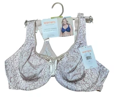 New Warner's Signature Support Cushioned Underwire Bra 35002A Vine Floral 42C