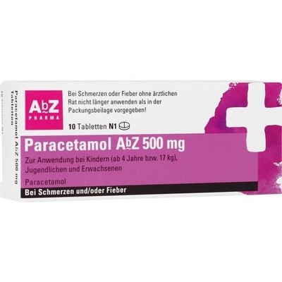 PARACETAMOL AbZ 500 mg Tabletten 10 St. PZN 01234473