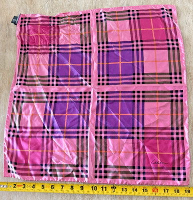 VINTAGE AUTHENTIC CODELLO ART PINK 100% SILK 19'' SQUARE SCARF