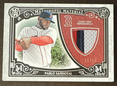 Pablo SANDOVAL 2016 Topps Museum Collection Meaningful Material PATCH 15/50