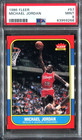 1986 FLEER MICHAEL JORDAN #57 RC PSA 9 MINT *SUPERIOR EYE APPEAL* ROOKIE CARD