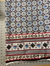Mary Engelbreit 1/2 Yard X 58  Cherry Bowl Double Border Cotton Fabric - New
