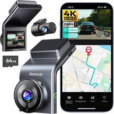 BOTSLAB 4K Dashcam Auto Vorne Hinten Mit STARVIS 2 Sensor, WDR Dual-Kanal Dash C