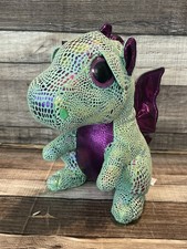 Ty Beanie Boos  Cinder the Green Dragon 10” Plush Stuffed Animal toy purple
