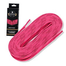 Hockey Skate Laces, Waxed Skate Laces for Quad, Ice, Roller,Multiple 96" Pink