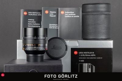 Leica M 50mm 0.95 Noctilux 11602 6bit schwarz FOTO-GÖRLITZ Ankauf+Verkauf