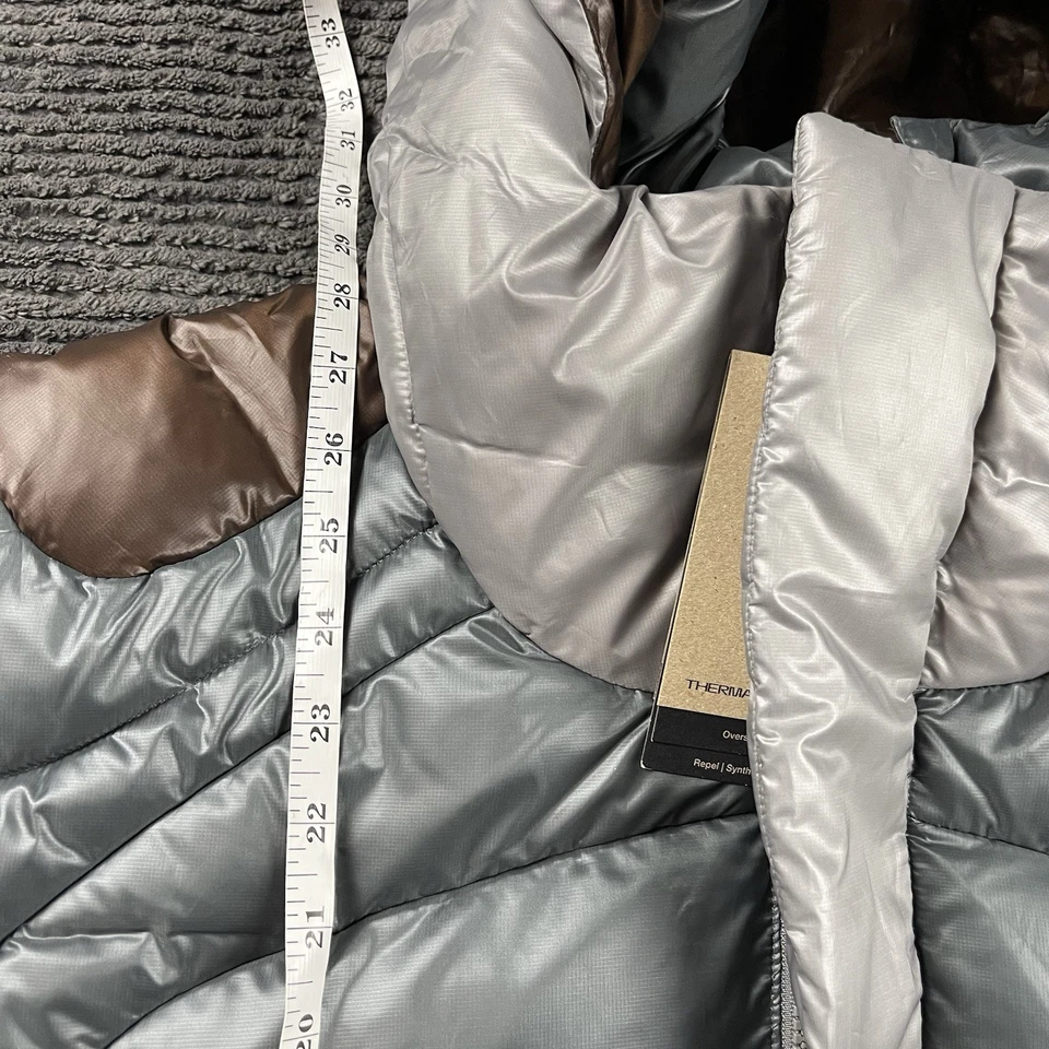 Chaqueta acolchada Nike Tech Pack Therma-Fit ADV XL gris plateado marrón con capucha nueva con etiquetas Foto 4 de 4