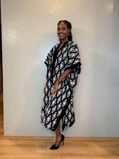 African Ankara Midi Kimono Size XL