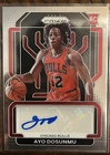 2021-22 Panini Prizm Basketball Ayo Dosunmu RC Rookie Auto Bulls Timberwolves