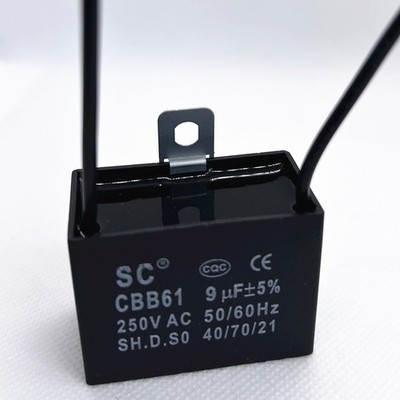 CBB61 9mfd 9uF 9.0uF 250V VAC  Fan MOTOR START Capacitor 2 WIRES US STOCK