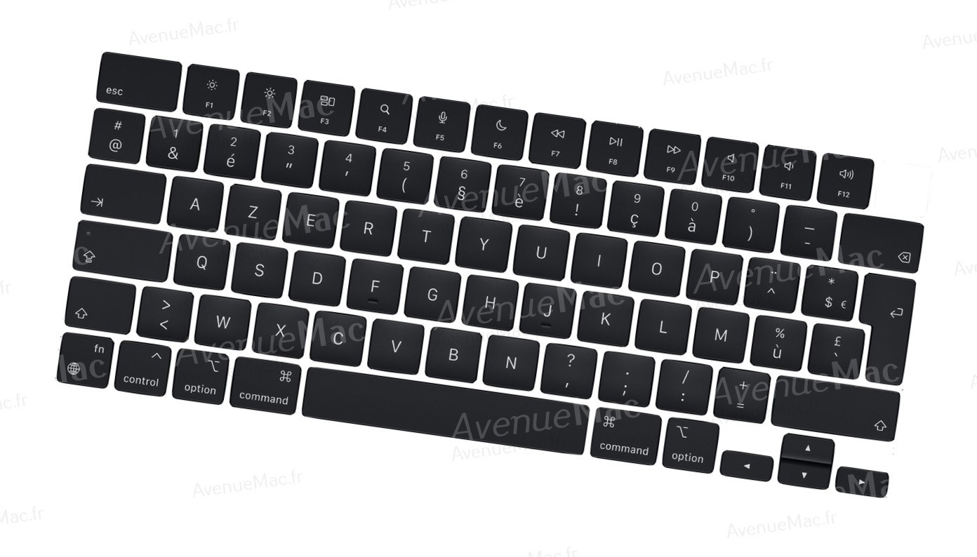 Kit de touches clavier Azerty complet pour MacBook Air 13 M3 A3240 noir