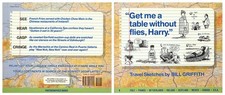Bill Griffith Rare Travel Illustrated Book &ldquo;Get Me A Table Without Flies, Harry&rdquo;