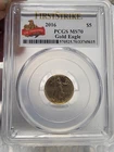 2016 $5 GOLD EAGLE PCGS MS70 FIRST STRIKE, US Coin, 30th ANNIVERSARY