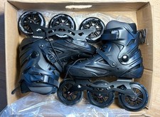NEW Jeuwith 110 MM Black Inline Skates Men  s Size 9 Women  s Size 10 3-Black-43