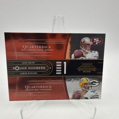 Alex Smith Aaron Rodgers 2005 Playoff Contenders #RN-1 Round Numbers Red /500