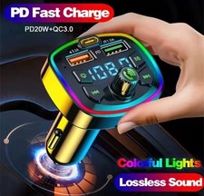 Wireless In-Car Bluetooth FM Transmitter MP3 Radio Adapter Car Kit USB Charger