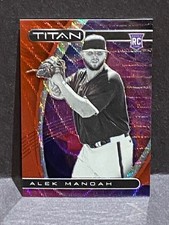2021 PANINI CHRONICLES TITAN PURPLE PRIZM ALEK MANOAH ROOKIE CARD #13 069/199