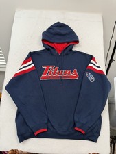 Vintage Tennessee Titans Hoodie Mens XL Lee Sports Blue Red Embroidered 90s Y2K