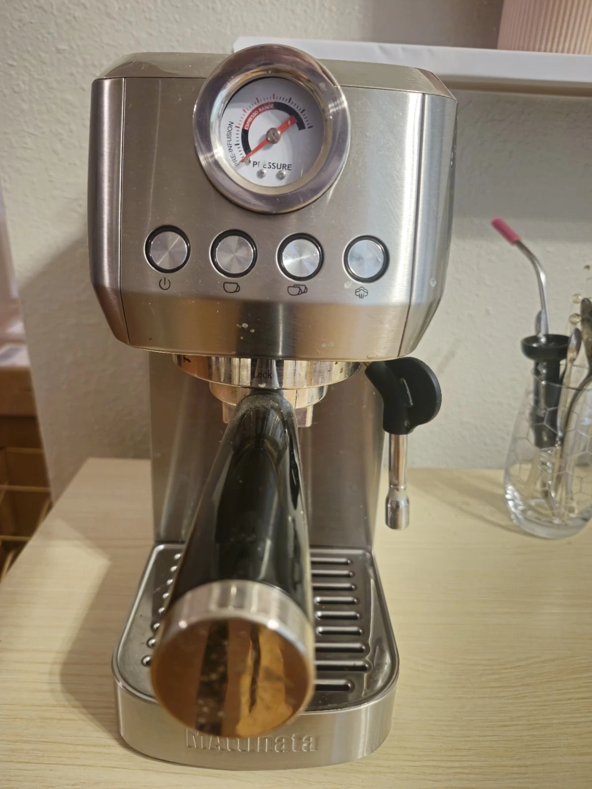 Mattinata Espresso Machine 20 Bar Semi-Automatic W/ Milk Frother Steam Wand
