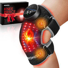 Red Light Therapy Knee Brace with Heat  Massage, Cordless, 20Min Timer