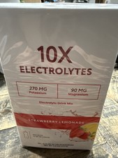 10X Health Electrolyte Drink Mix, 30 Packets, Strawberry Lemonade, Exp. 2/27