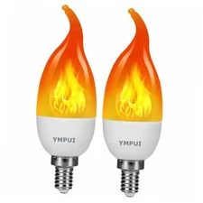 E12 Candelabra LED Flame Light Bulbs, Christmas Light Bulbs, 3 Modes 