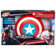 Image of Marvel Studios Captain America Brave New World NERF Skyshot Blaster, Shield