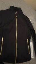 Lululemon Women's Define Jacket Full Zip, Black Gold Zipper Size 2