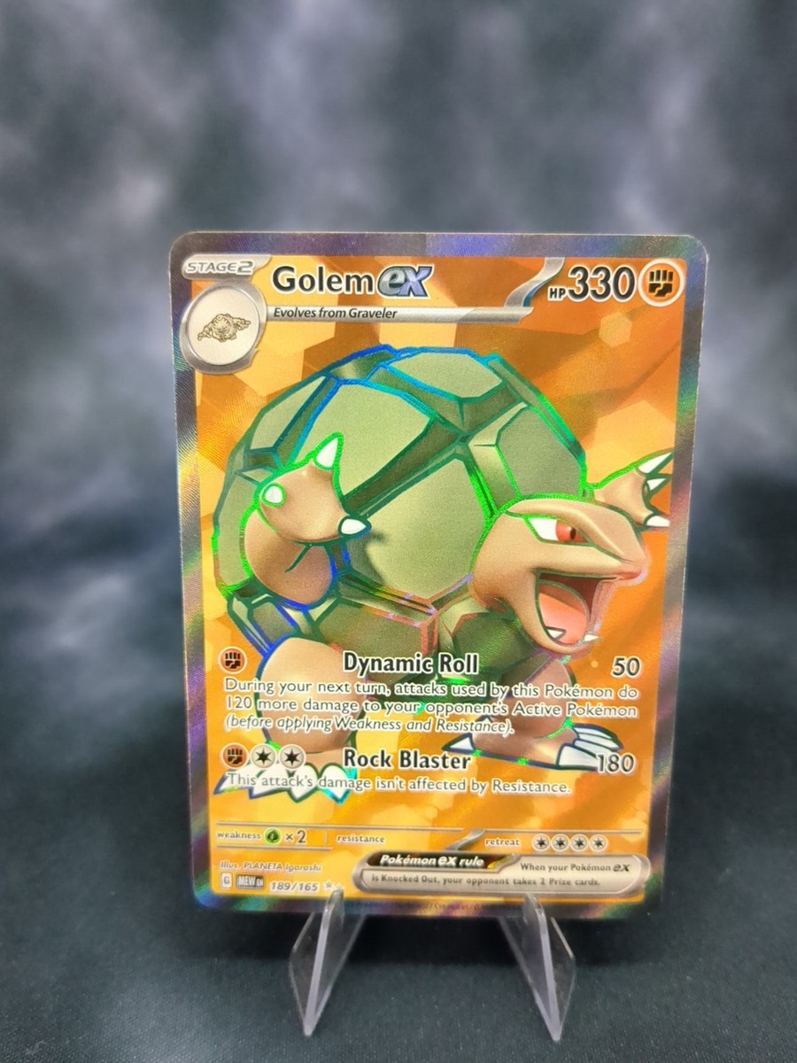 pokemon cards golem ex 189/165 Sv: Scarlet & Violet 151 Holo [1FF] Boulder Crush (80) Attack 2 Pokémon TCG Golem ex Scarlet